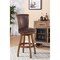 Armen Living Raleigh 26" Counter Height Swivel Wood Barstool in Chestnut Finish and Kahlua Faux Leather LCRABASIKACH26 - alternate 4